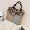Women Handbag Ethnic Style Versatile Shoulder Bag Large Capacity Buckle Closure Shopping Travel Commuting Tote Bag