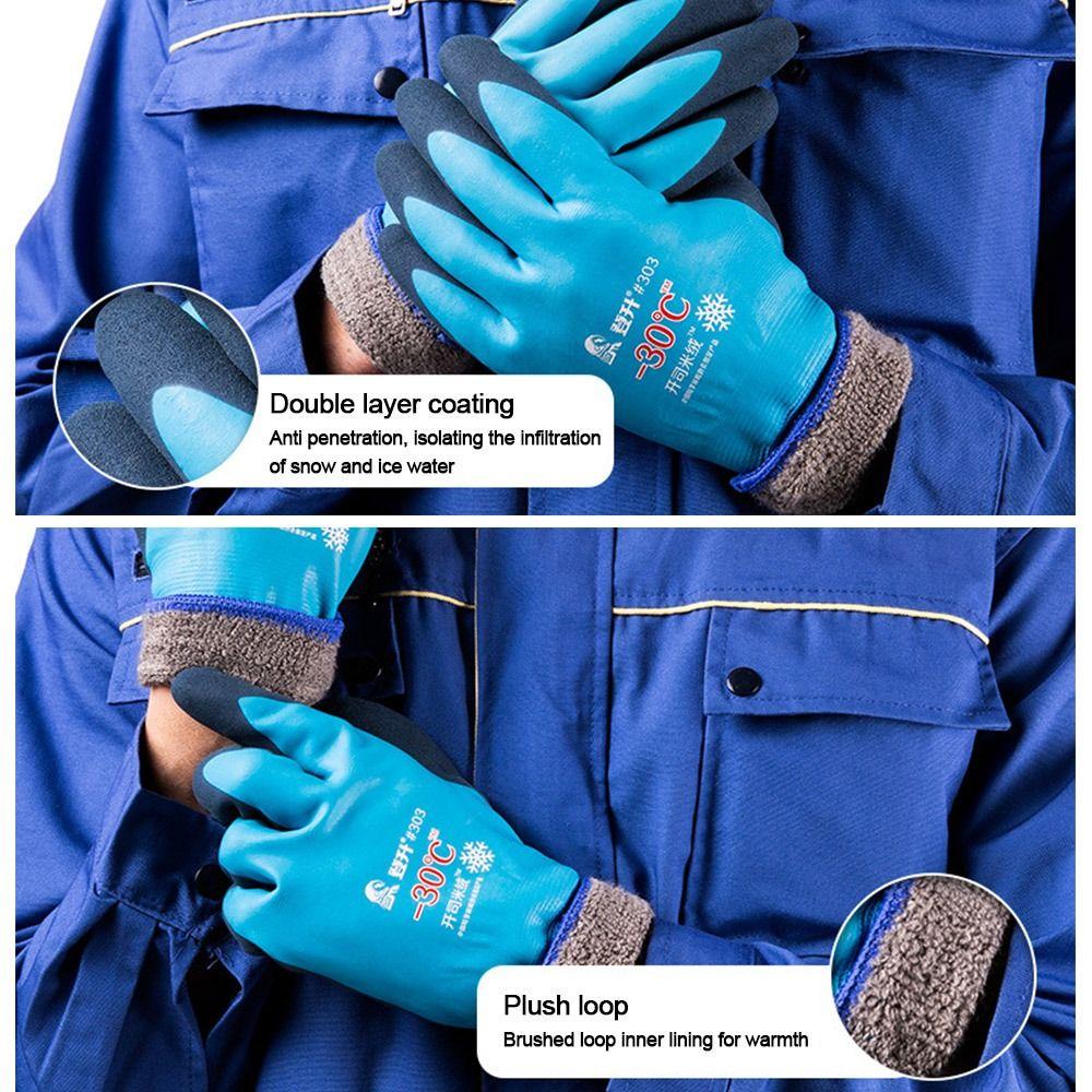 Waterproof Winter Work Gloves Cold Resistant Gardening Gloves Low Temperature Fishing Gloves
