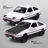 Новая модель автомобиля из сплава AE86 в масштабе 1/32, литая игрушечная машинка с 4 открывающимися дверями, модель автомобиля со светом, инерционный механизм, подарок для мальчика, детская коллекция игрушек, украшения