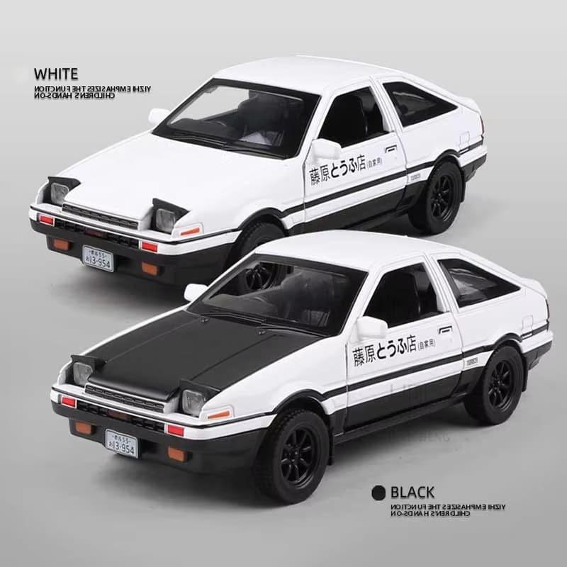 Новая модель автомобиля из сплава AE86 в масштабе 1/32, литая игрушечная машинка с 4 открывающимися дверями, модель автомобиля со светом, инерционный механизм, подарок для мальчика, детская коллекция игрушек, украшения