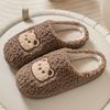 Cotton Slippers for Men In Winter, Cute Indoor Fur Shoes, Warm and Non Slip, Household Velvet Slippers for Women