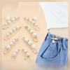 Waist Pin Pearl Summer Brooch Anti-Exposure Jeans Buckle