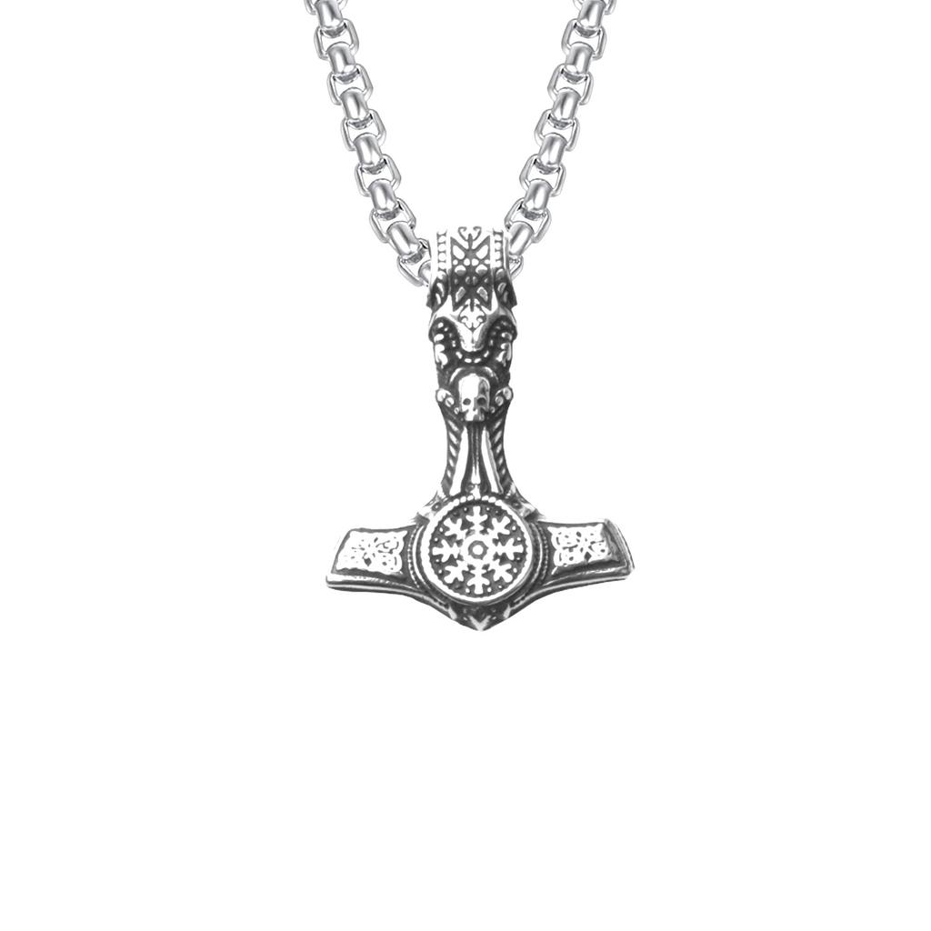 Vintage Gothic Necklace, Men'S Student Personality Hip Hop Titanium Steel Pendant Necklace