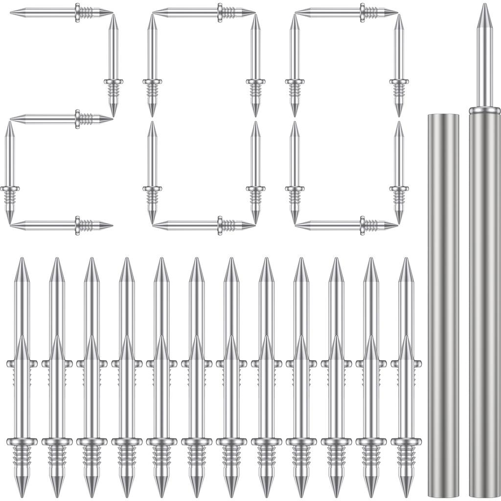 Double-Head Skirting Thread Seamless Nail Metal Skirting Line Without Marks Nail Rust-Proof No Trace Skirting Thread Screws Set