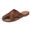 Niche Design Sense Flat Bottom Cool Slippers Women Wear 2024 Summer New Fashion Retro One-pedal Bag Head Slippers Women
