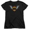 Batman Bat Wings Logo Womens T Shirt Black Officially Licensed