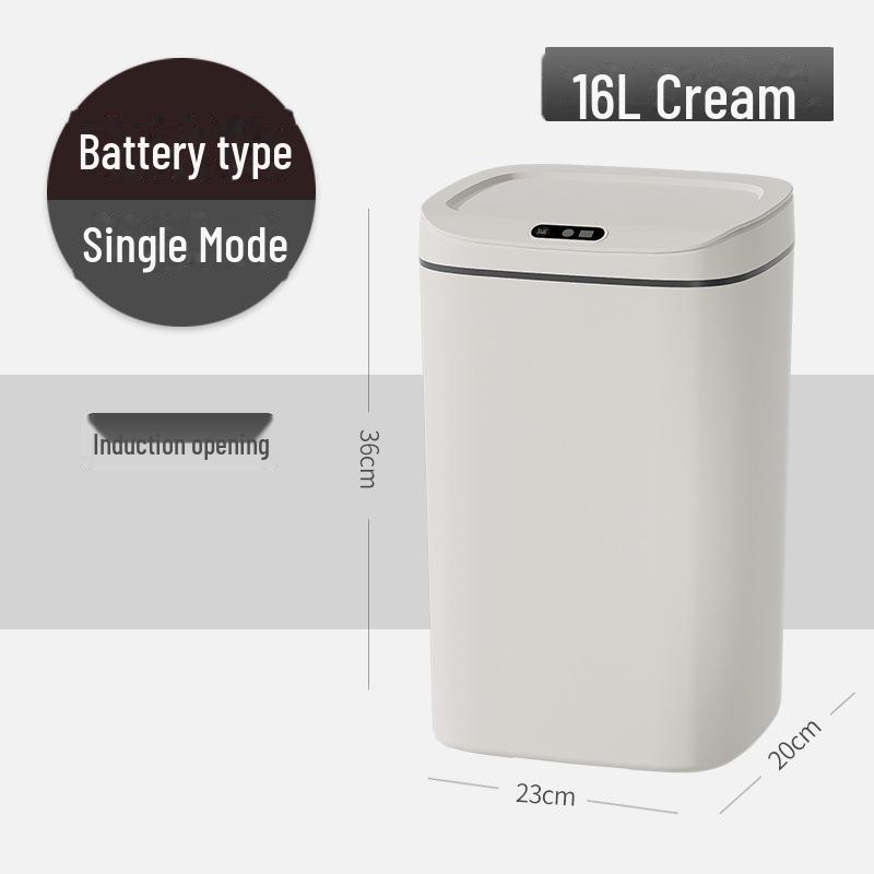 Large Capacity Smart Induction Trash Can for Kitchen and Bathroom