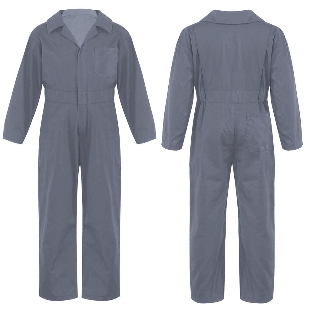 Kid's Coverall for Boys Mechanic Christmas Halloween Suit Costume Flight Suit Mechanic Jumpsuit