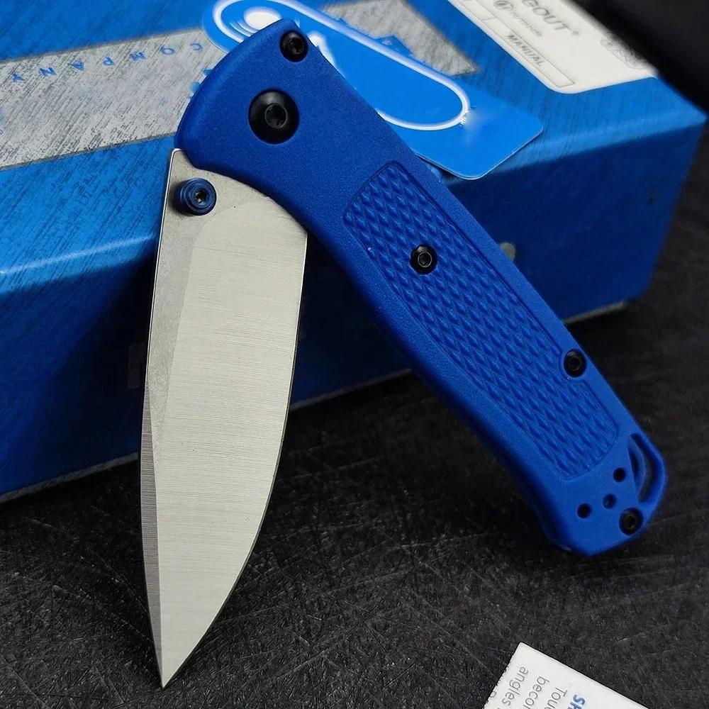 BM Mini 533 533bk EDC Folding Knife Lightweight Pocket Knife Manual Thumb Studs Open Plain Edge Coated Fiberglass Handle