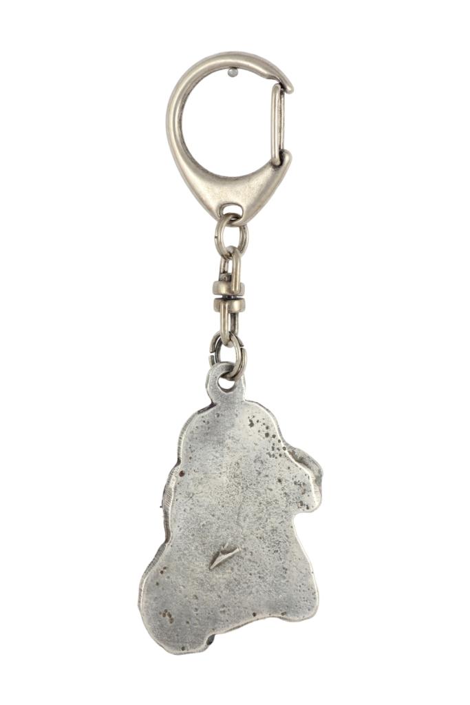 Английский кокер-спаниель - посеребренный брелок с собакой, украшение для сумки, подвеска на рюкзак от бренда Art-Dog