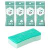 Kikuron Kitchen Sponge, Soft Type, Ag+ Antibacterial, Green, Pack of 4 (1 Sponge Per Pack) Slim Shape Fits In Your Hand, Folds In Half Like a Net Spon