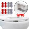 12PCS Universal Toilet Lid Cushion Anti-slip Toilet Seat Cushion Rubber Pad Buffers Pack-white Stop Bumper Shock Absorber 4/8/12pcs