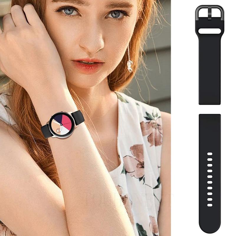 20mm 22mm Silicone Strap Watchbands For Samsung Galaxy Watch 42m 46mm Active 2 Gear S2 S3 Honor Amazfit BIP Huawei Watch Gt 2 Bracelet Wristband