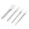 4PCS Leather Craft Hole Punch Stitching Tools 1246 Prong Spacing for Sewing Chisel Set Kits