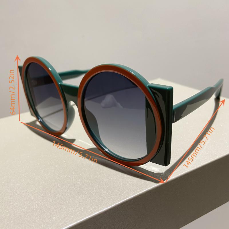 Women's Men's Round Double Color Sunglasses Fashion Retro Trend Sunglasses Travel Street Photo Holiday Party Beach Glasses