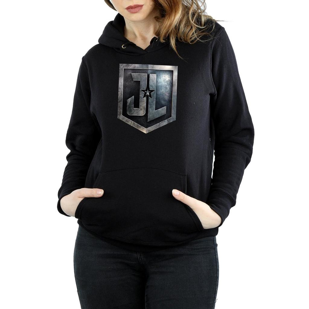DC Comics Womens/Ladies Justice League Movie Shield Hoodie