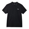Li Ning Sports Lifestyle Series Cotton Breathable Straight Cut Short Sleeve Polo Shirt Men Polo Shirts Black YPLU073-2