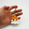 Crochet Knitting Ghost Keychain Creative Cartoon Knitted Ghost Ornament  Room Decor