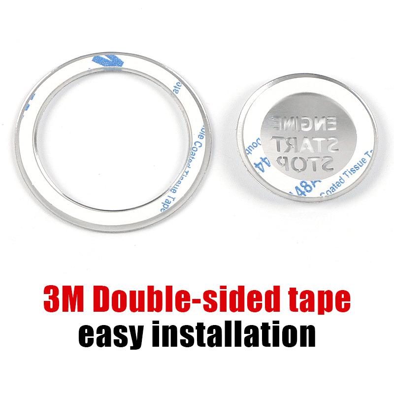 Для Toyota RAV4 XA50 2019-2021 2022 2023 2024 Алюминиевый автомобильный двигатель с кнопкой запуска и остановки одним нажатием, кольцо, накладка, круглая наклейка