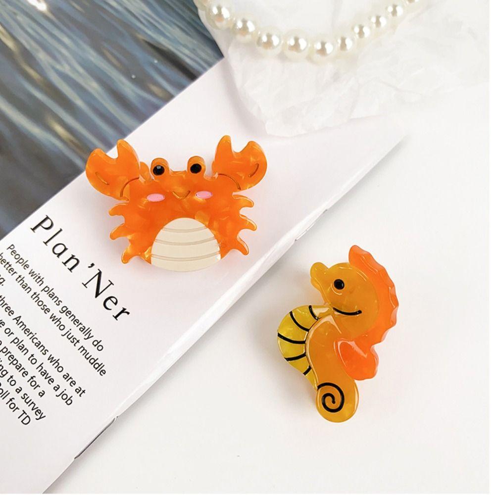 Acetate Ocean Series Hairpin Whale Barrette Headdress Small Hair Claw Clip Girls