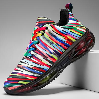 Женские кроссовки для бега, амортизация воздушной подушкой, толстая подошва, износостойкие кроссовки для бега, сочетание конфетных цветов, спортивная обувь