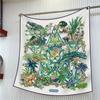90CM Lady Decoration Twill Scarves Travel Sunscreen Shawl Animal In Forest Printed Square Hair Scarf Shawl Stole Hijab for Women