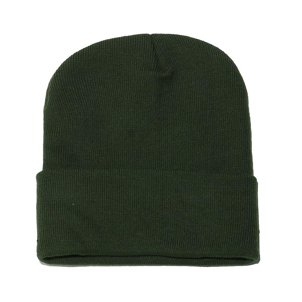 Высококачественная однотонная шапка из акриловой шерсти, теплая уличная шапка от холода, однотонная вязаная шапка, шапка-пуловер для мужчин и женщин