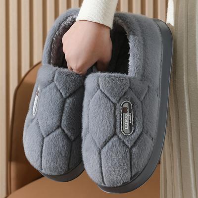 Модные большие размеры 50 51 Зимние тапочки Женские Мужские Толстая подошва Домашние теплые тапочки для пар Нескользящая плоская платформа pantuflas mujer