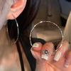 Large Circle Hoop Earring Gold Silver Color for Women Round Earrings Hoops Ear Rings Women Girl Birthday Jewelry Party Club Gift