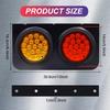 Ygmylandbb Светодиодный задний фонарь для грузовика 24 В Фонарь для прицепа Малый фонарь с режимом указателя поворота Грузовик Грузовик Освещение Красный Красный и Желтый Свет Водонепроницаемый Комплект из 2 штук