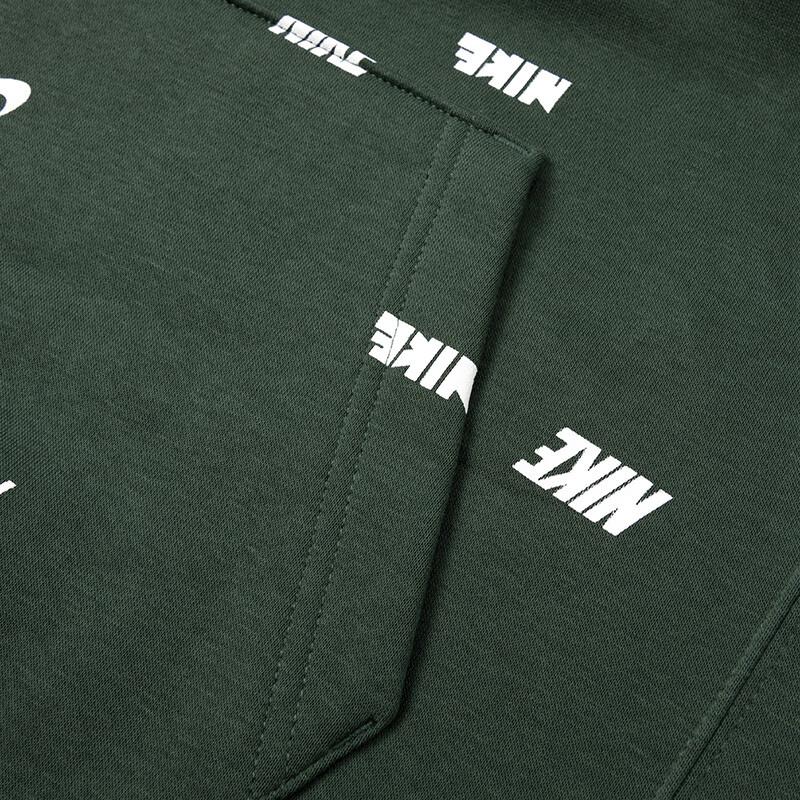 Nike Толстовка с капюшоном и принтом логотипа Мужские топы Зеленый FB7435-323