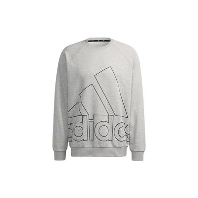adidas Повседневная спортивная толстовка с большим логотипом, мужские топы, светло-серый цвет HB5087