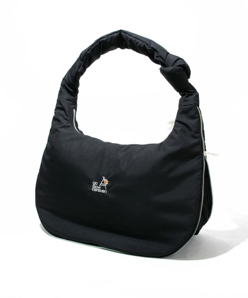 [go Slow Caravan] 338103 Fluffy Moon Shoulder Bag, Black, Free Size