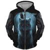 Wolf 3d Printed Hoodie Men/women Harajuku Fashion Jacket with Zipper