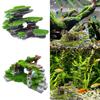 Green Moss Fluff Bridge Fish Tank Ornament Artificial Fish Shrimp Hiding Cave  Aquarium Accessories