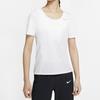 Nike T Shirts Women's White Crew Neck Moderate Straight Fit CU3235-100