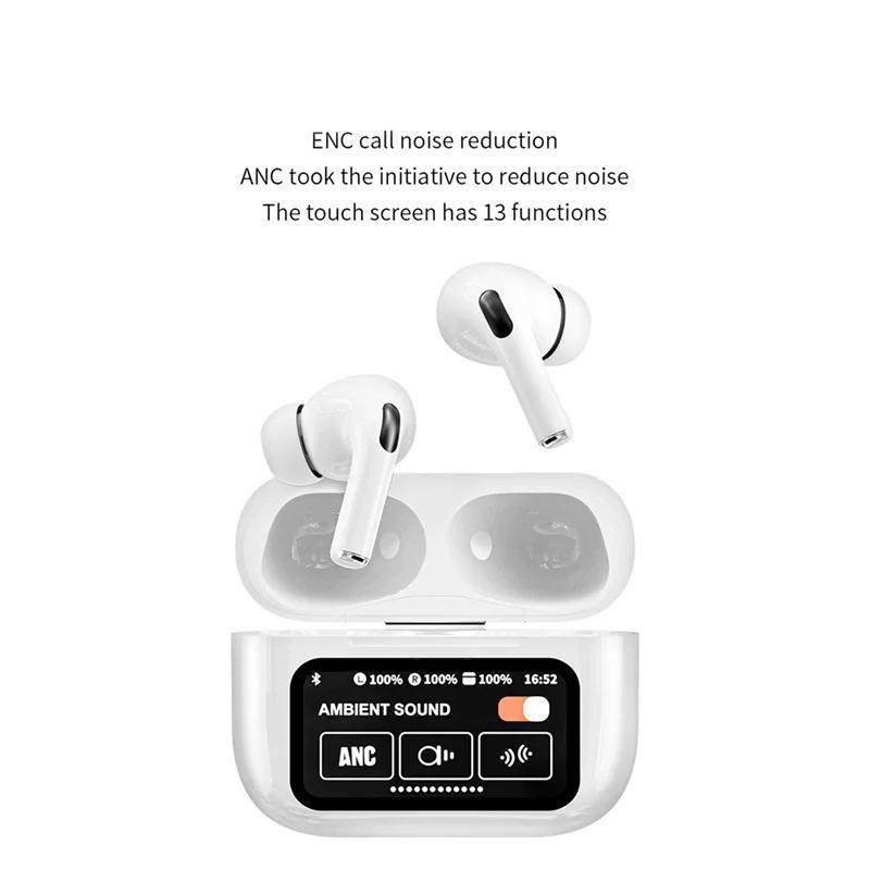 Беспроводные наушники TWS Bluetooth с функцией шумоподавления ANC Наушники с сенсорным экраном Регулировка громкости Наушники-вкладыши