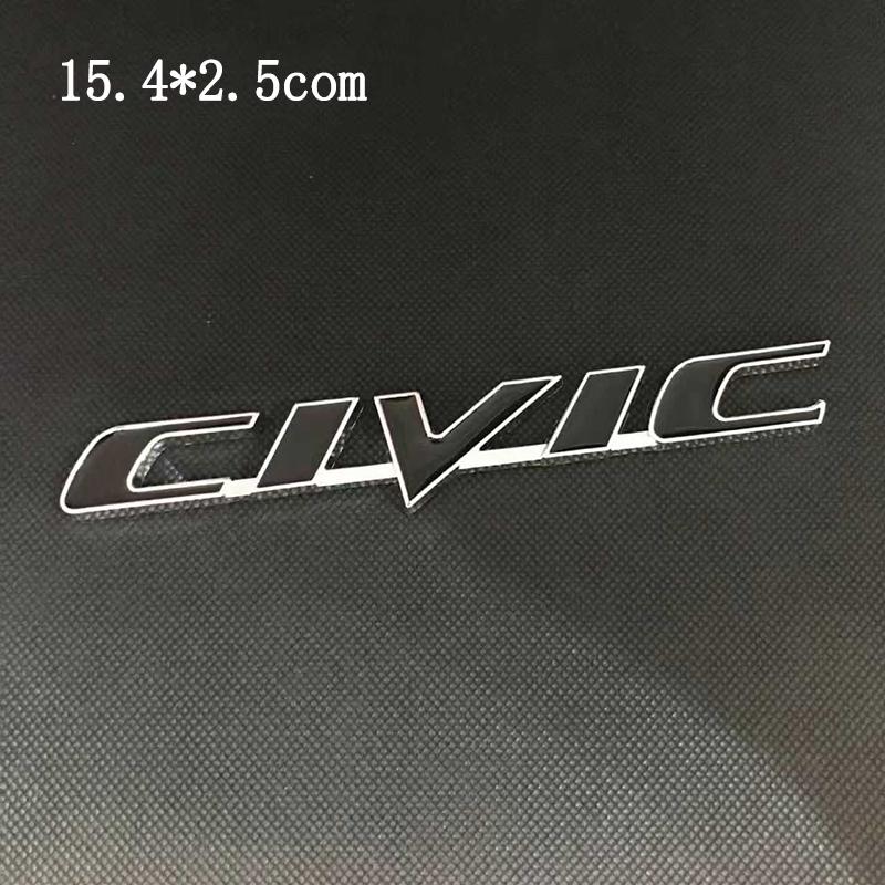 Honda Car Rear Trunk Metal Label Sticker For Honda Civic Accord City CR-V Jade Fit Odyssey Hybrid Car Accessories Clvlc Ivtec AY3