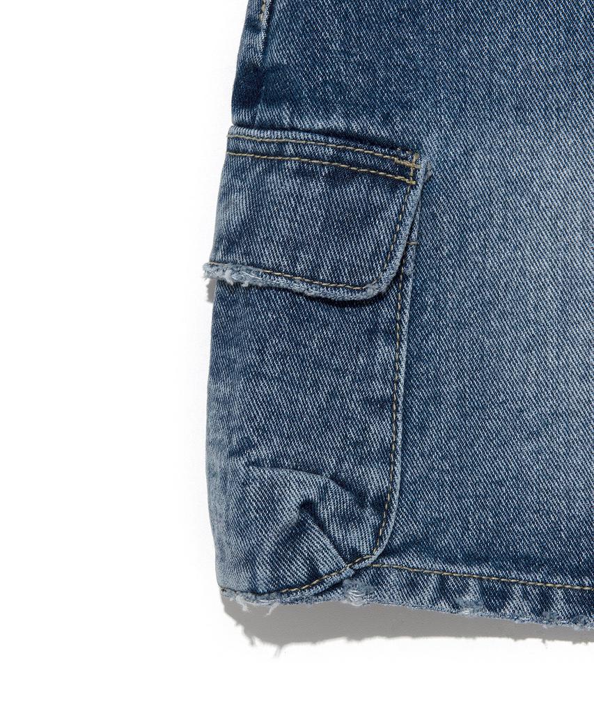 Lee Women Cargo Denim Mini Skirt Indigo Medium
