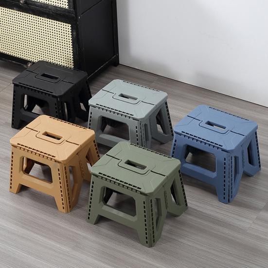 Пластиковый складной табурет с переносной ручкой, удерживающий 400 фунтов, легкий, прочный, для кемпинга, охоты, пикника, рыбалки, мини-складное сиденье стула