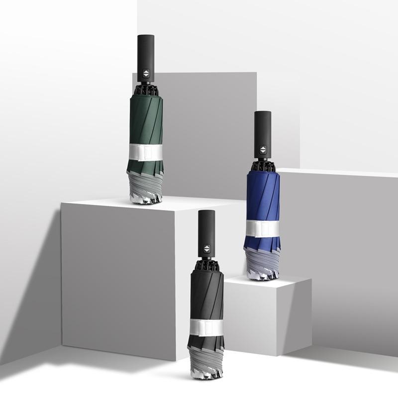 Ten-bone Automatic Umbrella Three-fold Car Reverse Umbrella Folding Men's and Women's Business Simple Umbrella