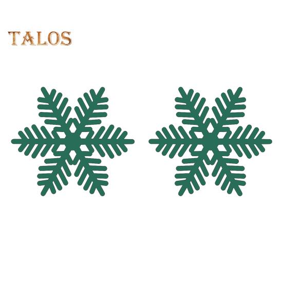 2 шт., рождественские подставки для столовых приборов, прочные многоразовые подставки в форме снежинок для праздничных украшений для обеденного стола