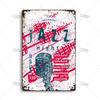 MISES JAZZ Металлический постер Винтажная металлическая жестяная табличка Декоративная тарелка Металлическая вывеска Музыкальная металлическая табличка Домашний бар Студия Индустриальный декор