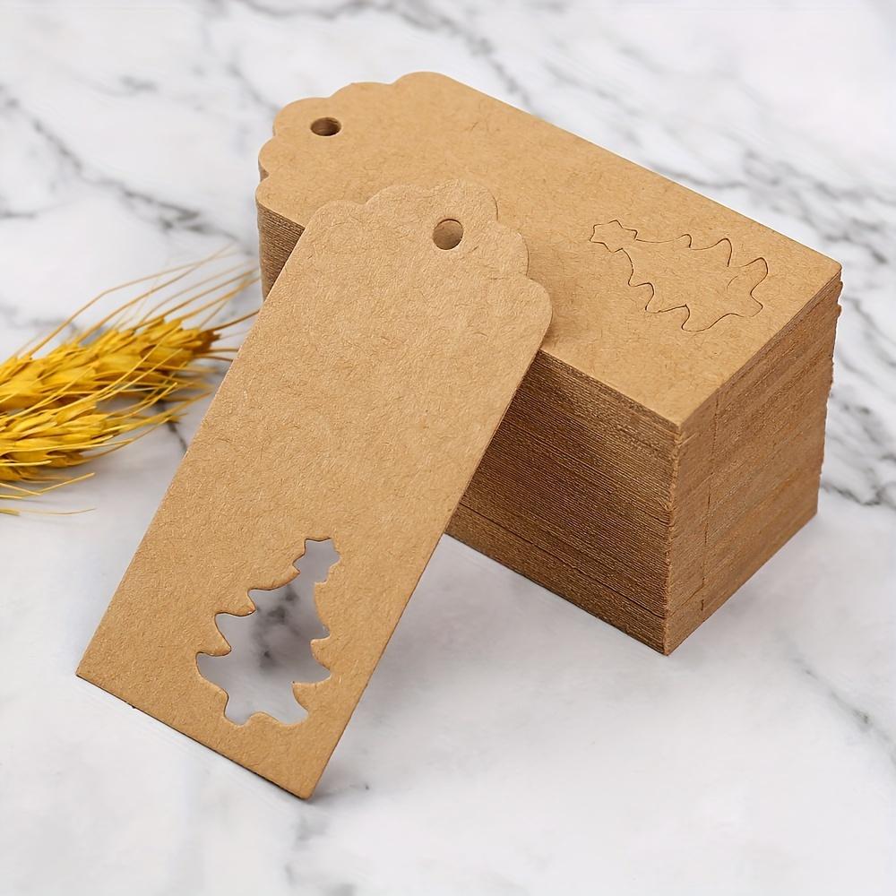 100 шт. Рождественские бирки Красная елка Крафт-бумага Карточка Упаковка Подвесная карточка Подарочная бирка Украшение для подарка