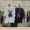 Women's 2023 Summer Short-Sleeve Loose Rabbit Cartoon Top
