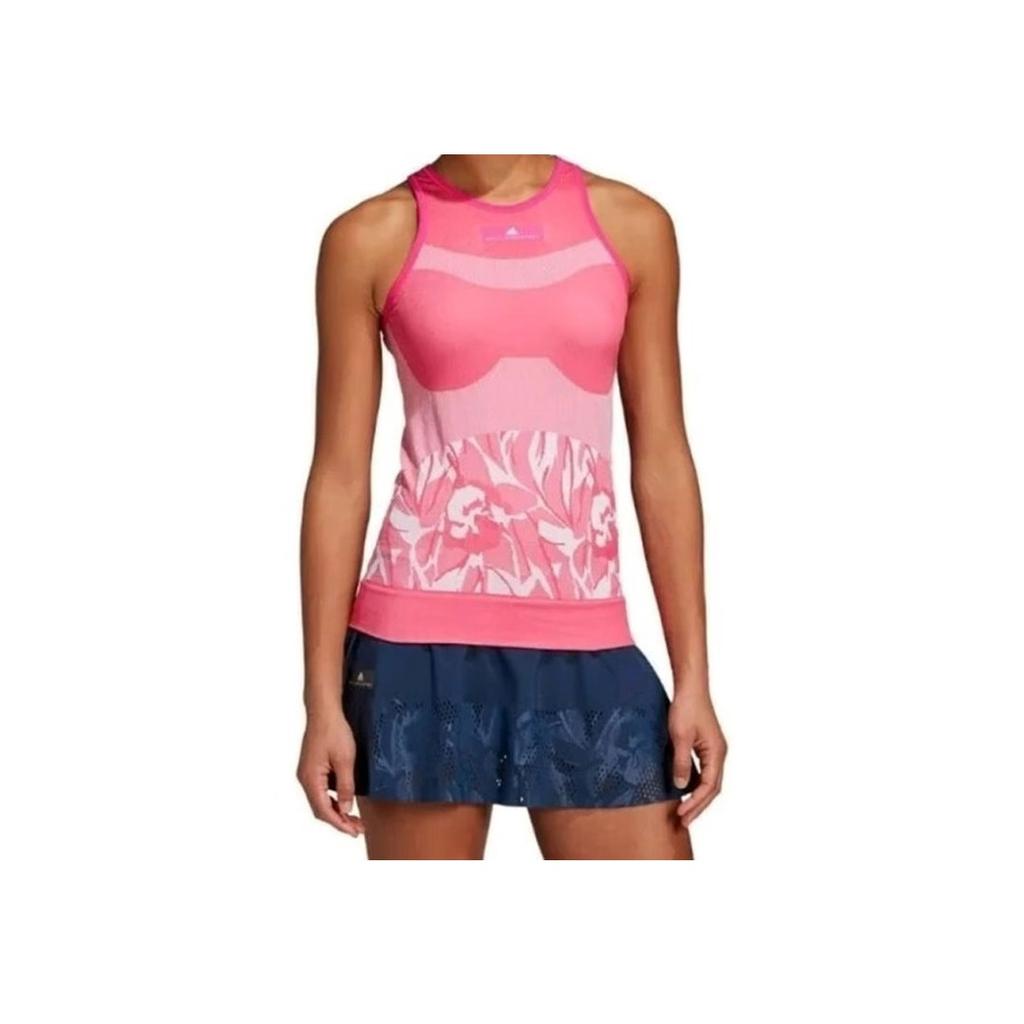 Adidas Color Block Printed Breathable Sports Tank Top Women Tops Pink DP0257