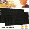 12Pcs Acoustic Foam Panels, 2" X 12" X 12" Acoustic Foam Sound Absorption Studio Treatment Wall Panels