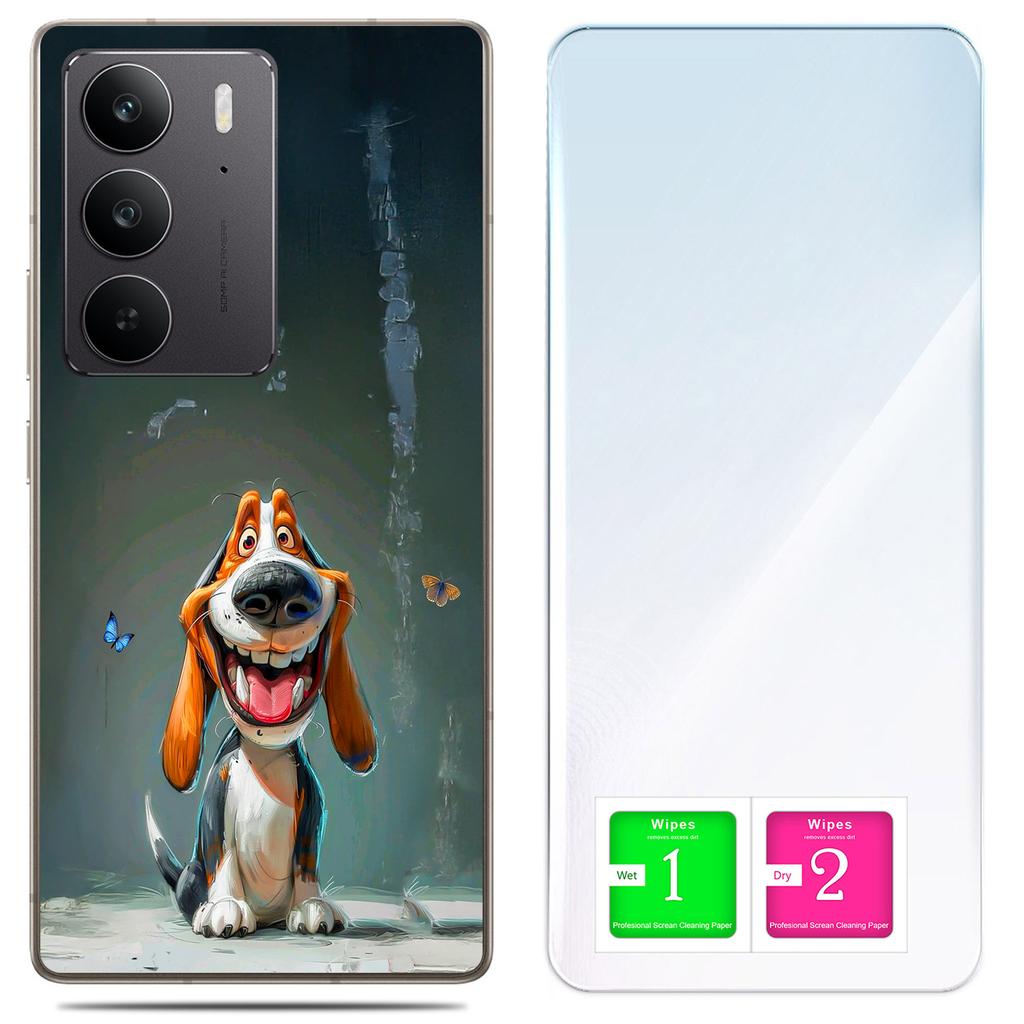 Etui Do Realme C75 / 14X 5G Obudowa Foto Case Plecki Piesek + Szkło 9H