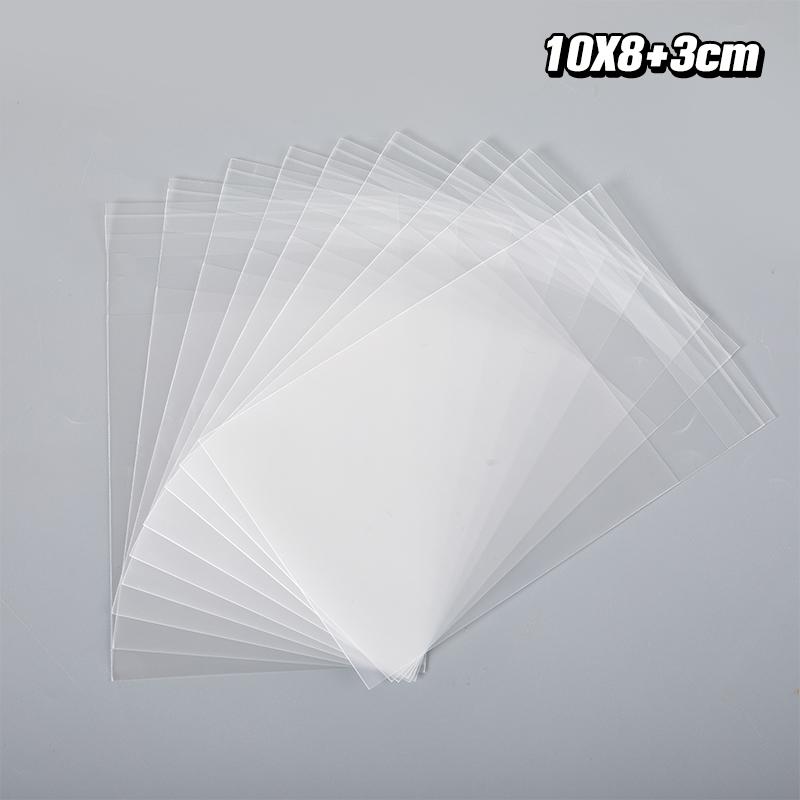 50Pcs Frosted Transparent Card Sleeve Storage Bag Card Photo Protector Trading Cards Shield Cover Packing Bag Ziplock Bag