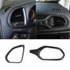 Car Dashboard Air Conditioning Vent Outlet Decoration Cover Stickers for Jeep Renegade 2016-2022 Interior Moulding Accessories